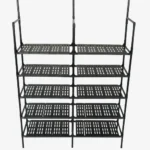 5-Tier Shoe Storage Rack with Hooks