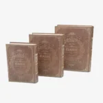 3-Piece Heritage Book-Shaped Storage Box Set