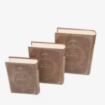 3-Piece Heritage Book-Shaped Storage Box Set