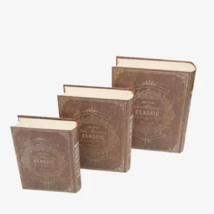 3-Piece Heritage Book-Shaped Storage Box Set