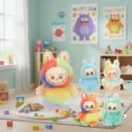 Mini Labubu Plush Doll with Fiber Filling