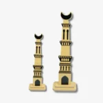2-Piece Decorative Wooden Minaret Set