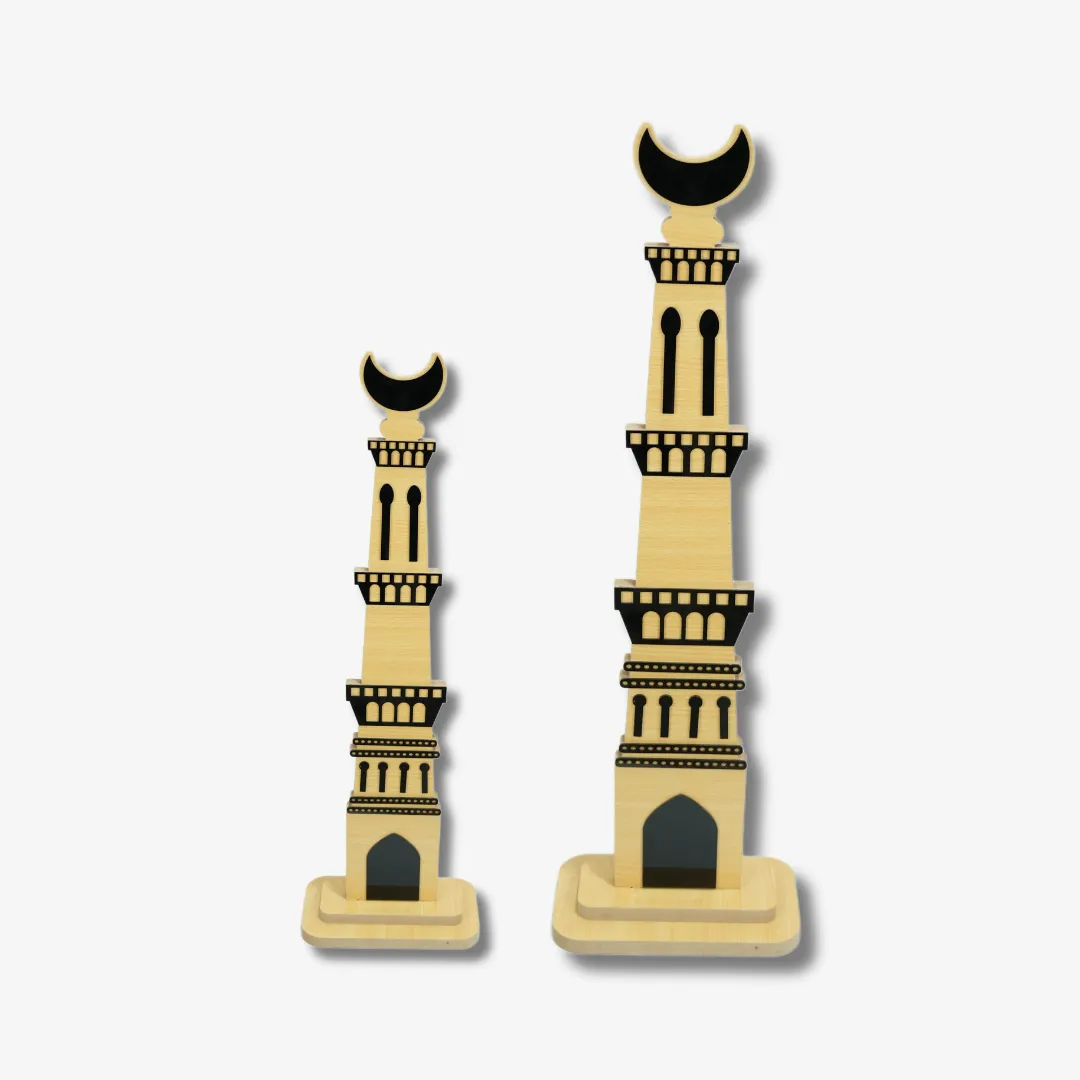 2-Piece Decorative Wooden Minaret Set 2-Piece Decorative Wooden Minaret Set
