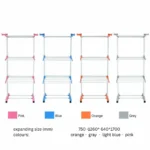 3-Tier Extendable and Folding Stainless Steel Clothes Drying