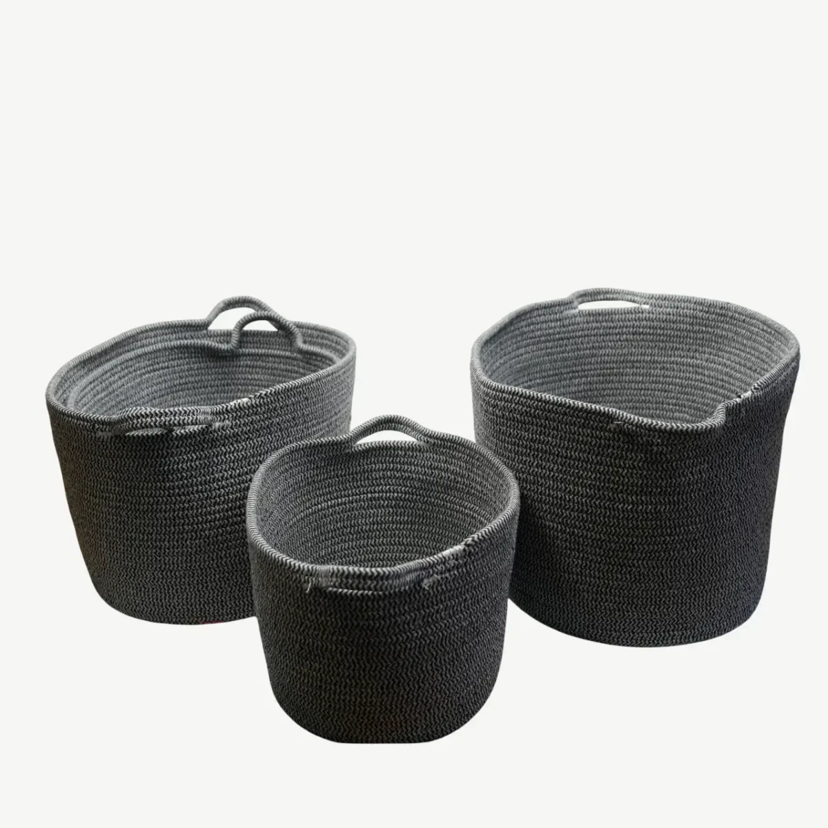 4-Piece Set of Multipurpose Woven Rope Storage Baskets