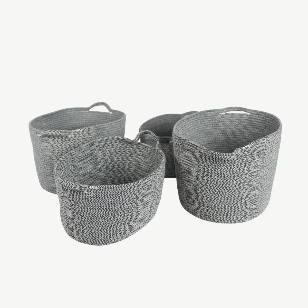 4-Piece Set of Multipurpose Woven Rope Storage Baskets