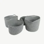 4-Piece Set of Multipurpose Woven Rope Storage Baskets