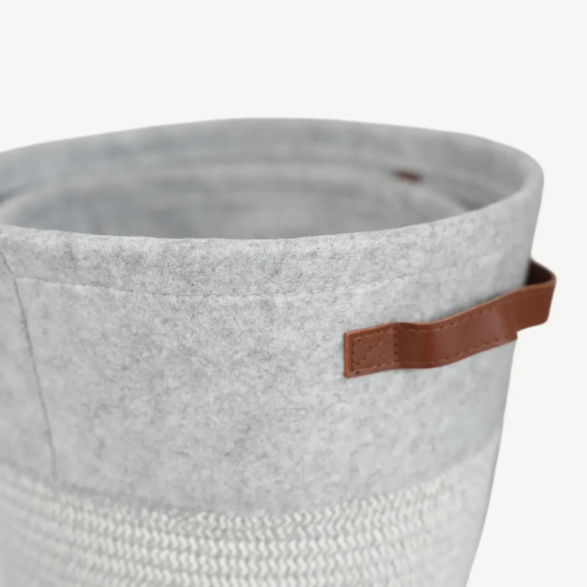 3-Piece Set of Woven Wool Storage Baskets