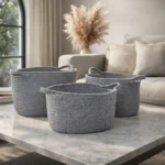 4-Piece Set of Multipurpose Woven Rope Storage Baskets