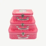 Set of 3 cardboard gift boxes in the shape of suitcases