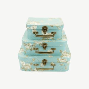 Set of 3 cardboard gift boxes in the shape of suitcases