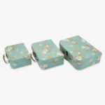 Set of 3 cardboard gift boxes in the shape of suitcases