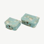 Set of 3 cardboard gift boxes in the shape of suitcases