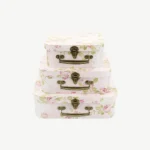 Set of 3 cardboard gift boxes in the shape of suitcases