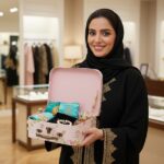 Set of 3 cardboard gift boxes in the shape of suitcases