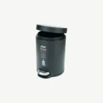 6L Black Stainless Steel Pedal Dustbin
