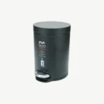 6L Black Stainless Steel Pedal Dustbin