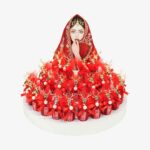 Red Tradition Perfume Favor Set (29 Bottles) on Wooden Tray