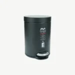 6L Black Stainless Steel Pedal Dustbin