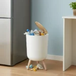 3-Piece Scandinavian Style Round Trash Bin Set