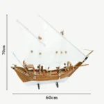 Oro Traditional Wooden Sailing Boat Decor