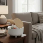 3-Piece Scandinavian Style Round Trash Bin Set