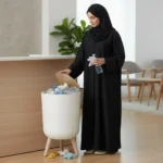 3-Piece Scandinavian Style Round Trash Bin Set