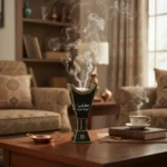 Traditional Black and Gold Wooden Incense Burner