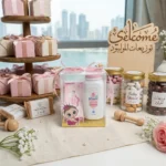 Baby Girl Newborn Giveaway Box with Wet Wipes & Johnson's Powder (10x10 cm) (5)