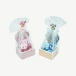 Baby Welcome Giveaway Gypsum Box with Twin Mini Teddy Bears (20x10 cm) (1)