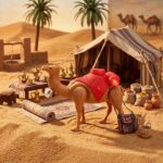 Desert Camel Hajji Walking Toy with Light and Music (2)