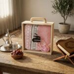 Elegant Prayer Gift Set Rug and Pearl Beads in a Wooden Box (1)