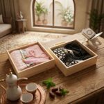 Elegant Prayer Gift Set Rug and Pearl Beads in a Wooden Box (2)