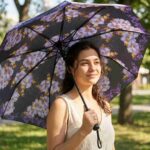 Foldable Floral Umbrella for Sun & Rain with Fabric Pouch (1)