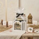 Hajj prayer gift set Rug and Beads in White Wooden Box (2)