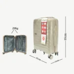 Hard Shell Travel Suitcase 20kg Beige with Combination Lock (6)