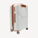 Hard Shell Travel Suitcase 65cm White & Brown with Combination Lock (5)