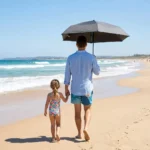 Mini Foldable Sun Umbrella - Lightweight with Cloth Pouch (3)