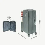 Ribbed Hard Shell Travel Suitcase 25kg Shock-Resistant with Combination Lock (4)